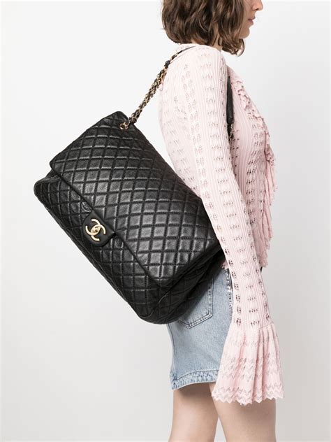 chanel maxi bag street style|Chanel jumbo double flap bag.